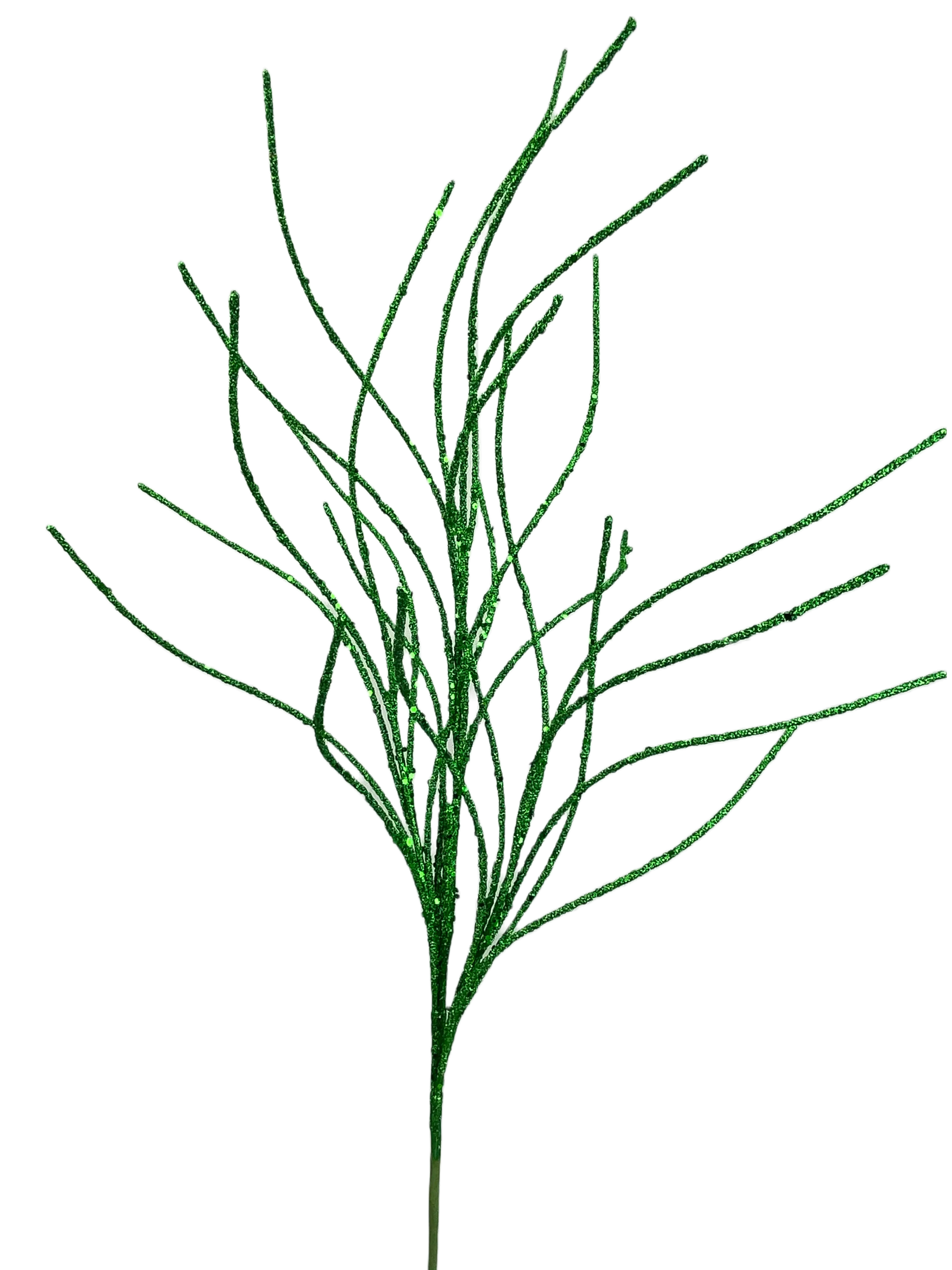 30" Green Glitter Twig Spray 85717GN