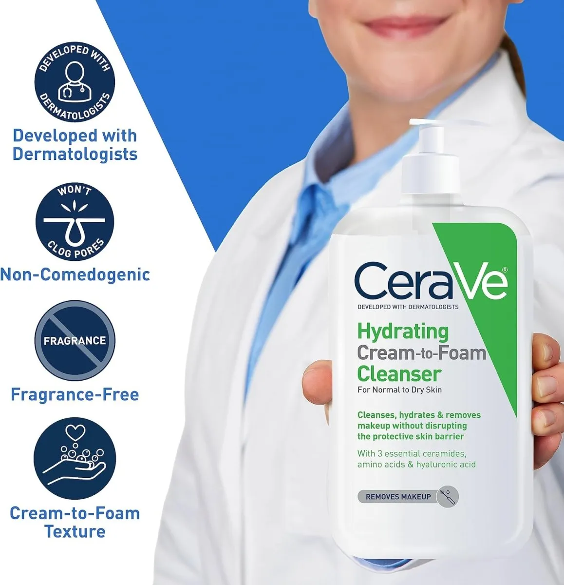 CERAVE Hydrating Cream to Foam Cleanser