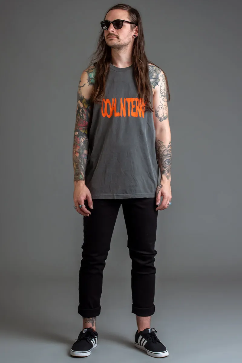 GUYS DARK GREY N ORANGE SPRAY TANK