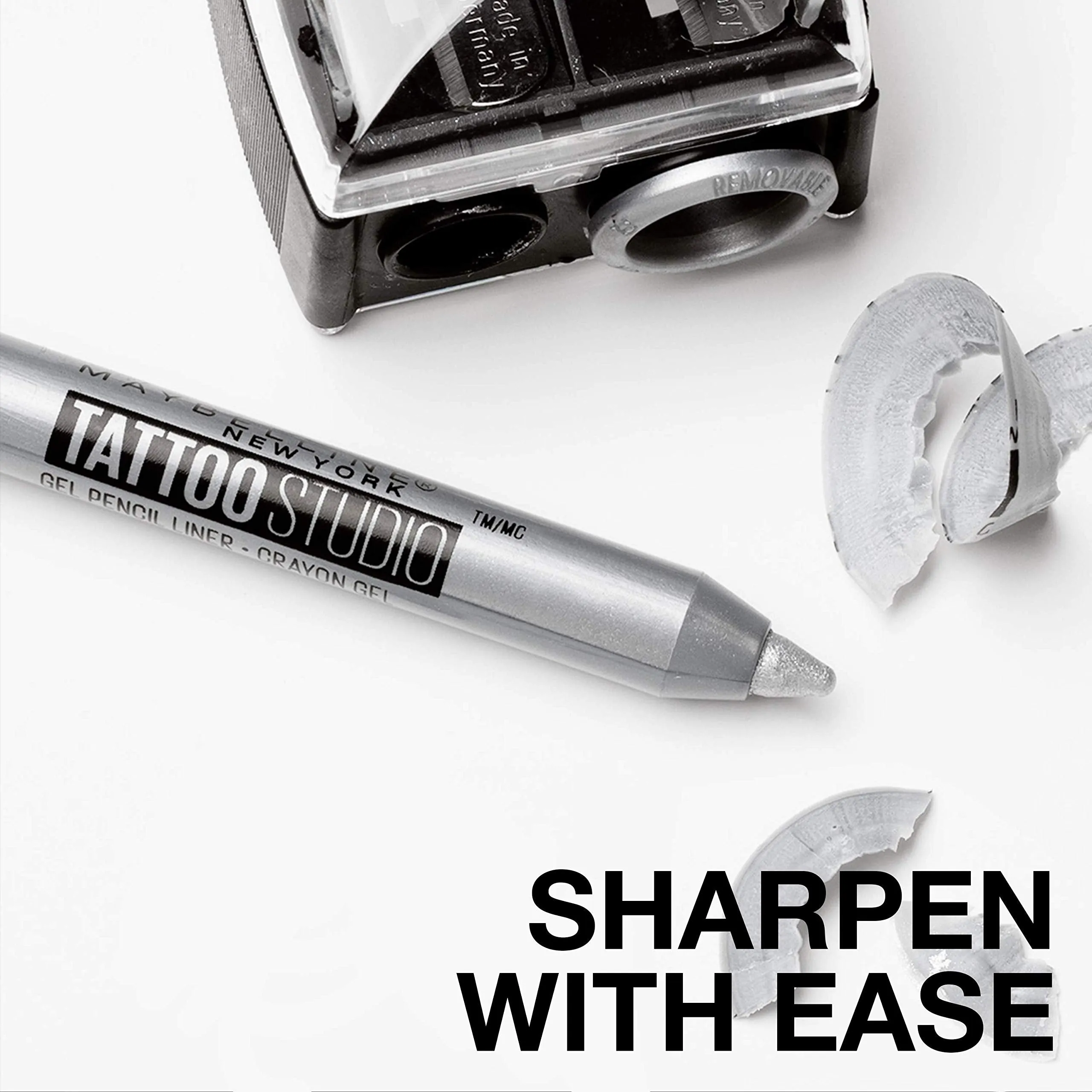 Maybelline TattooStudio Sharpenable Gel Pencil Longwear Eyeliner Makeup, Bold Brown, 0.04 oz.