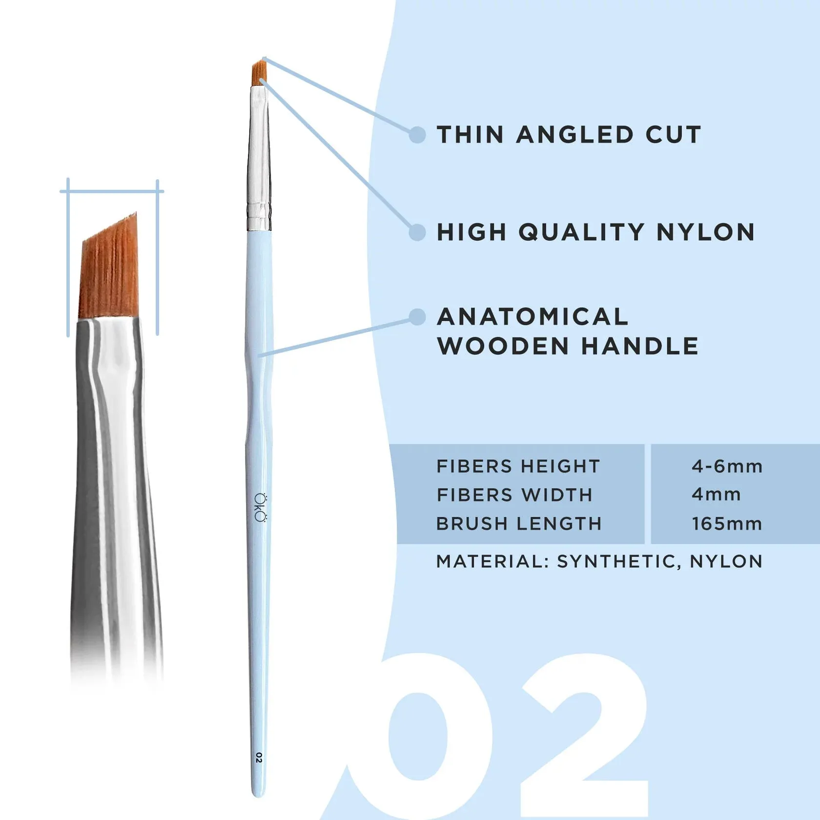OkO - Mini Angled Brush #2