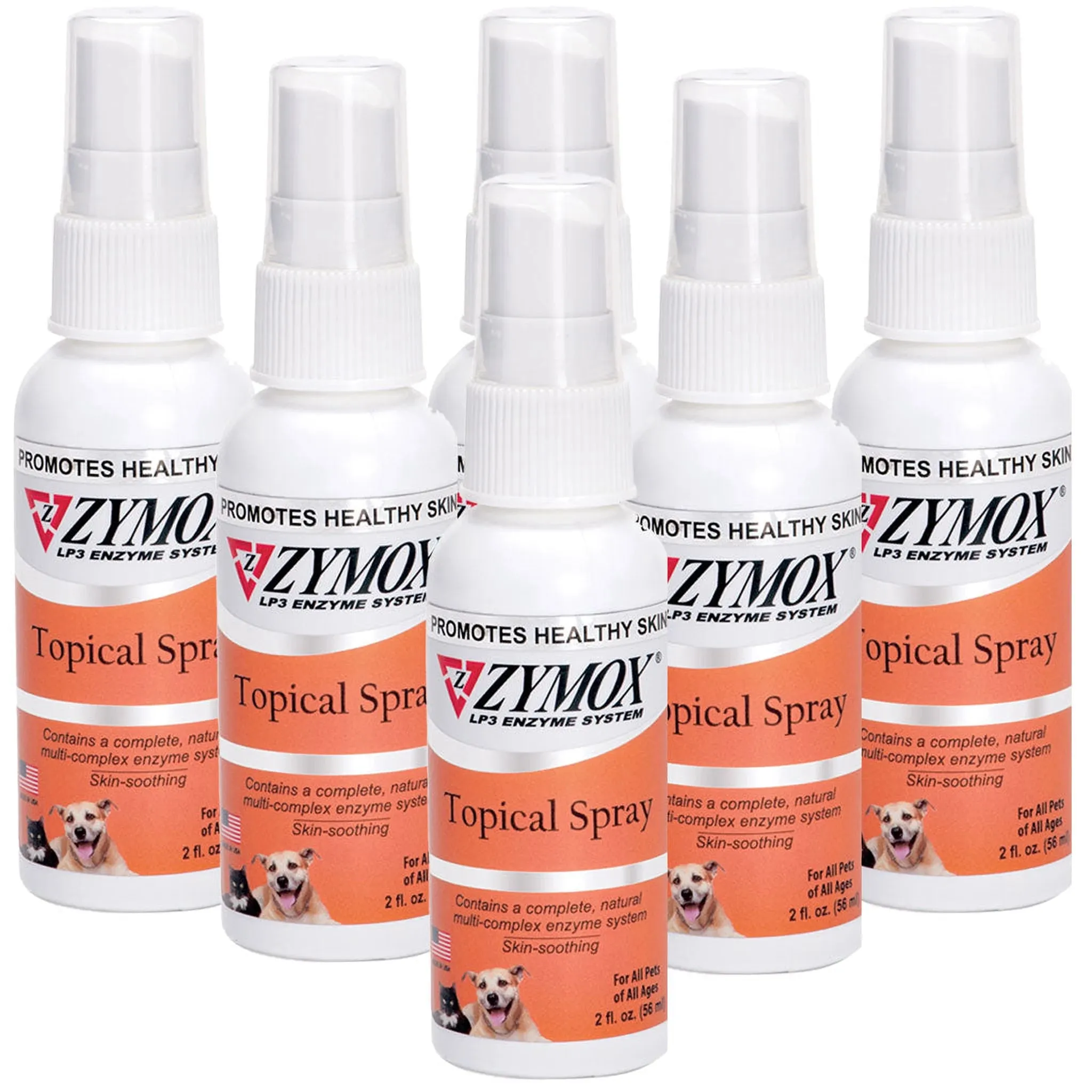 Zymox Topical Spray Hydrocortisone Free for Dogs & Cats (2 oz)